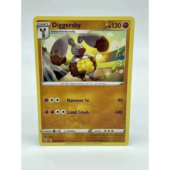 Diggersby 096/189 Darkness Ablaze Rare Non‎ Holo Pokemon TCG Mint Unplayed - Picture 1 of 6